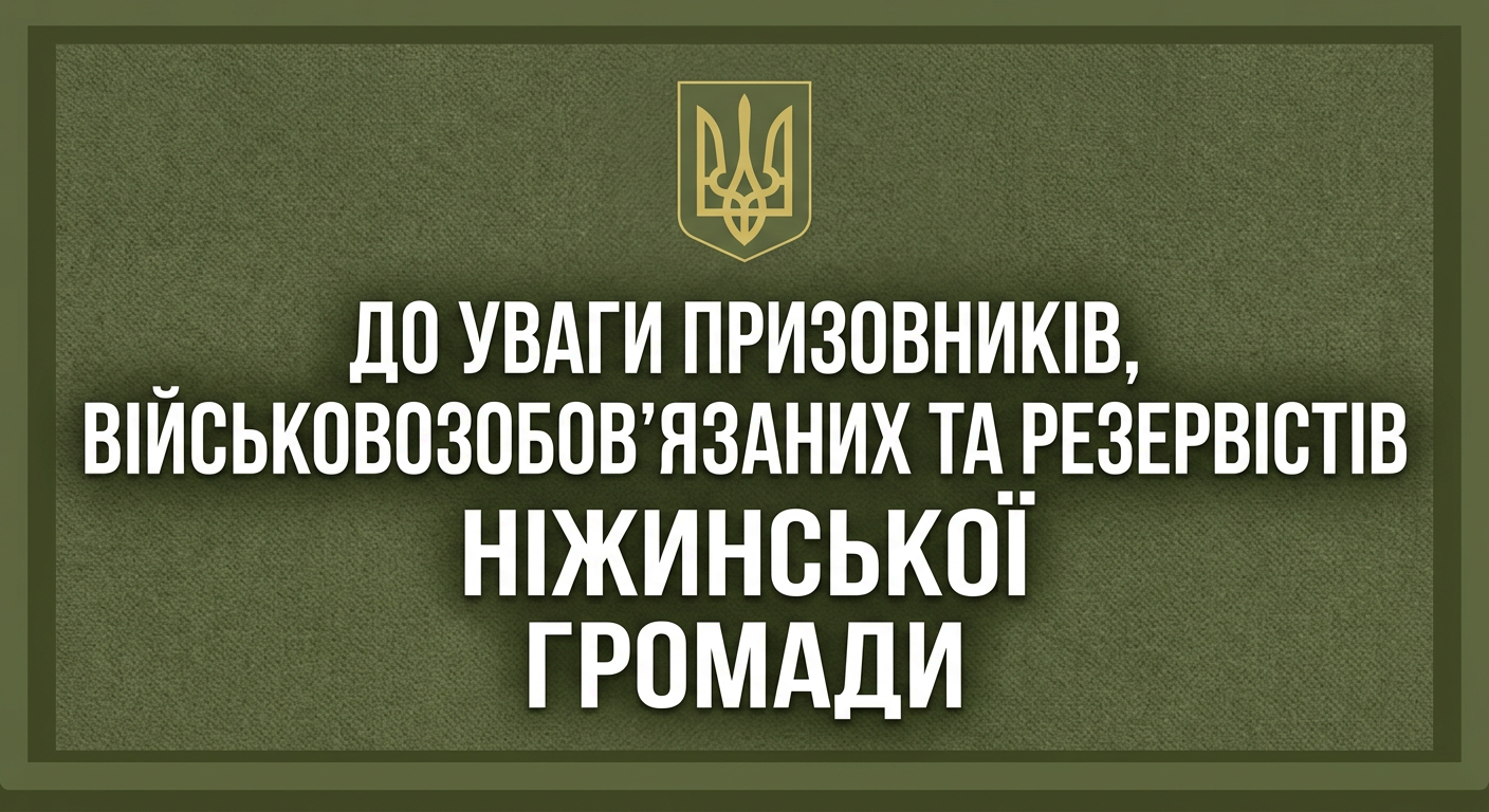 До уваги призовників, військовозобов’язаних та резервістів